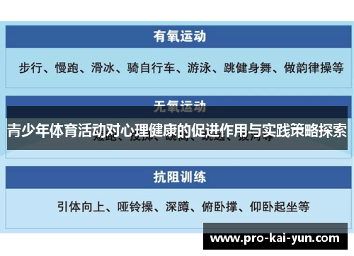 青少年体育活动对心理健康的促进作用与实践策略探索